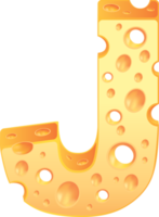 conjunto de alfabeto de queso estilo de letra png