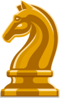 icône d'échecs chevalier cheval d'or png