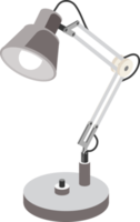 lámpara de mesa color plano isométrico png