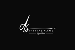 Initial DS signature logo template vector. Hand drawn Calligraphy lettering Vector illustration.