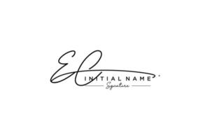 Initial EC signature logo template vector. Hand drawn Calligraphy lettering Vector illustration.