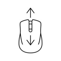 icono de línea de desplazamiento del ratón ilustración vectorial vector