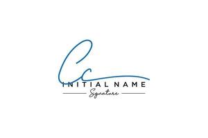 Initial CC signature logo template vector. Hand drawn Calligraphy lettering Vector illustration.