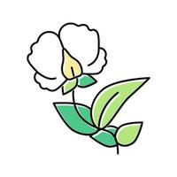 flowering plant peas color icon vector illustration