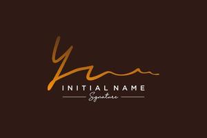 Initial YR signature logo template vector. Hand drawn Calligraphy lettering Vector illustration.