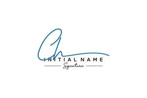 Initial CH signature logo template vector. Hand drawn Calligraphy lettering Vector illustration.