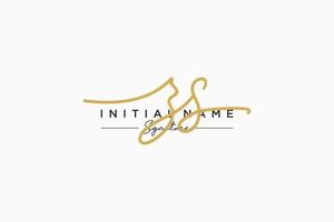 Initial ZS signature logo template vector. Hand drawn Calligraphy lettering Vector illustration.