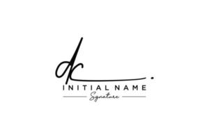 Initial DC signature logo template vector. Hand drawn Calligraphy lettering Vector illustration.