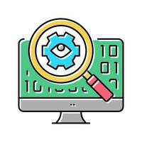 open source software color icon vector illustration