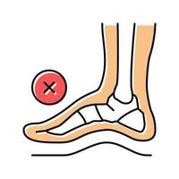 bone postural deformity feet color icon vector illustration