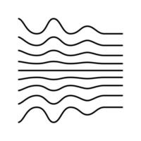 noise waves color icon vector illustration