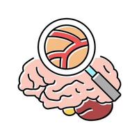 neurovascular surgery color icon vector illustration