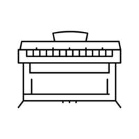 piano músico instrumento línea icono vector ilustración