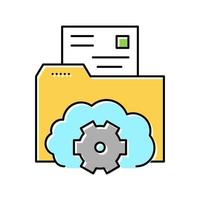 folder file storage work color icon vector illustration