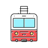 ilustración de vector de icono de color de vehículo de transporte funicular
