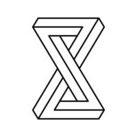 object impossible geometric shape line icon vector illustration