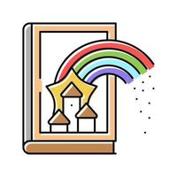 fairy tale book color icon vector illustration