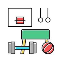 deporte escuela disciplina color icono vector ilustración