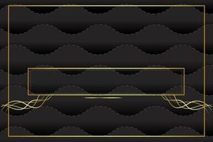 modern luxury abstract background with golden line elements Stylish gradient black background for design vector