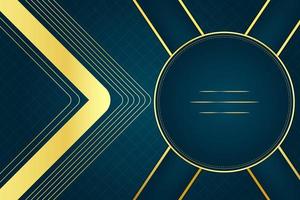 modern luxury abstract background with golden line elements gradient blue background modern for design vector