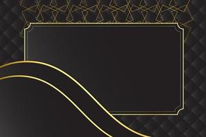 modern luxury abstract background with golden line elements Stylish gradient black background for design vector