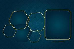 Modern luxury abstract background with golden line elements. modern blue background for design vector