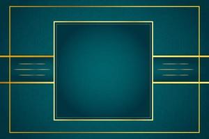 Modern luxury abstract background with golden line elements. modern green background for design vector