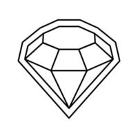 Ilustración de vector de icono de línea de juego de tragamonedas de diamante