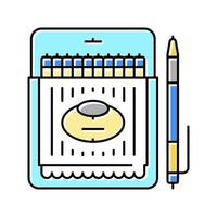 blue ballpoint pen color icon vector illustration