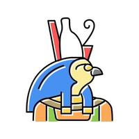 horus egipto dios color icono vector ilustración