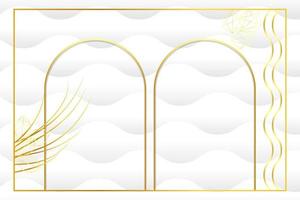 Modern luxury abstract background with golden line elements. modern gray and white background for design vector