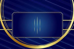 Modern luxury abstract background with golden line elements. modern blue background for design vector