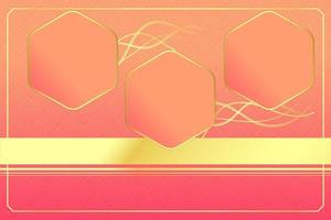 Modern luxury abstract background with golden line elements. modern pink gold background for design vector