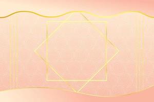 Modern luxury abstract background with golden line elements. modern pink gold background or design vector