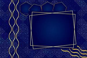 Modern luxury abstract background with golden line elements. modern blue background for design vector