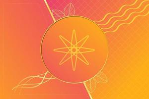 Modern luxury abstract background with golden line elements. modern yellow orange background for design vector