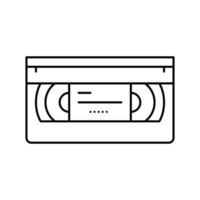 cassette video retro gadget línea icono vector ilustración