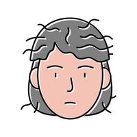 man before keratin use color icon vector illustration