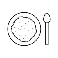 eating probiotics line icon vector illustration