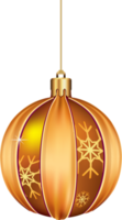 jul boll ornament hängande på guld tråd png
