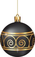 jul boll ornament hängande på guld tråd png