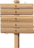 ilustración de letrero de madera png