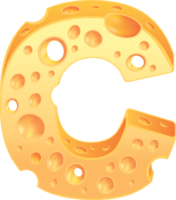 conjunto de alfabeto de queso estilo de letra png