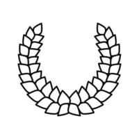 laurel wreath ancient rome line icon vector illustration