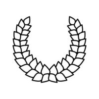 laurel wreath ancient rome line icon vector illustration