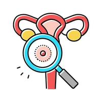 uterus research disease color icon vector illustration