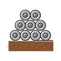 pipeline heap color icon vector illustration