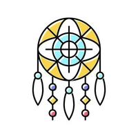 dream catcher color icon vector illustration