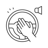 driver honking line icon vector illustration