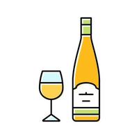 rieslin vino blanco color icono vector ilustración